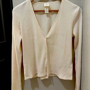 Precious H&M White Chiffon Button Cardigan 🐇🤍 NWOT